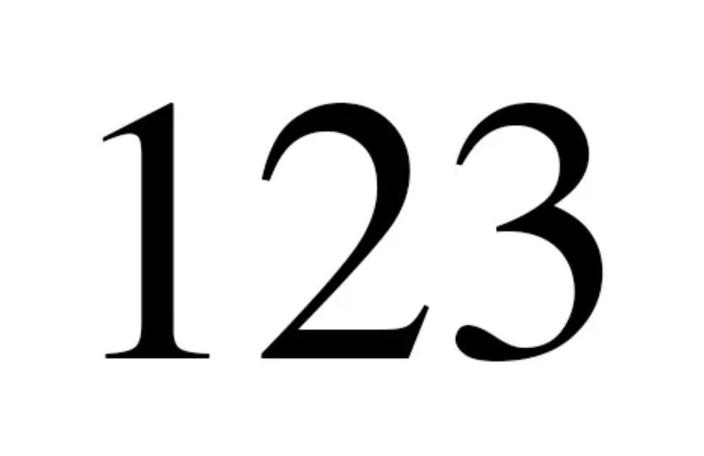 Nummer 123: mening og symbolikk