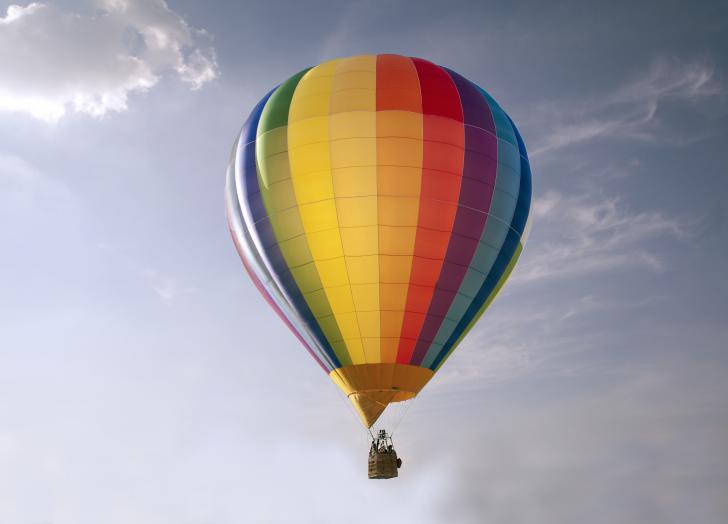 Von einem Heißluftballon träumen